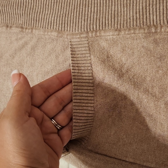 Beige Cardigan with pockets Cozy office Casual L lagenlook Career - Picture 6 of 9